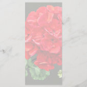 Helderrode Geranium Menu (Achterkant)