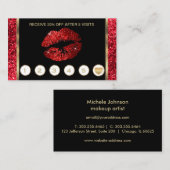 Helderrode glitter Lips Loyalty (Voorkant / Achterkant)