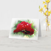 Helderrode pansie kaart (Gele Bloem)