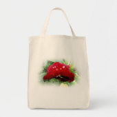 Helderrode pansie tote bag (Voorkant)