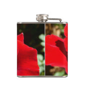 Helderrode rode rozenbloem mooie Floral Heupfles (Achterkant)