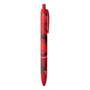 Helderrode rode rozenbloem mooie Floral Inkt Pen