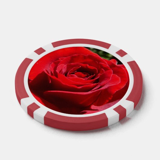 Helderrode rode rozenbloem mooie Floral Poker Chips (Enkel)
