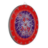 Helderrood, 4 juli Fireworks Celebration Dartbord (Voorkant Links)