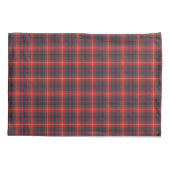 Helderrood en marineblauw Fraser Modern Tartan Kussensloop (Achterkant)