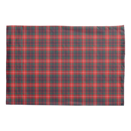 Helderrood en marineblauw Fraser Modern Tartan Kussensloop (Achterkant)