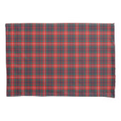Helderrood en marineblauw Fraser Modern Tartan Kussensloop (Voorkant)