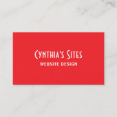 Helderrood en wit Retro vet Visitekaartje (Voorkant)