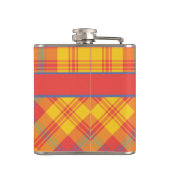 Helderrood, geel en blauw, aangepaste heupkolf heupfles (Achterkant)