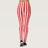 Helderrood gestreept leggings (Achterkant)