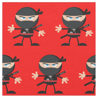 Helderrood met Ninjas Stof