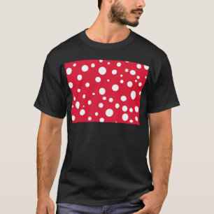 Helderrood met witte poka Dots Summer Fun T-shirt