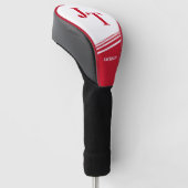 Helderrood op maat golfheadcover (Schuin)