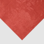 Helderrood op rood bloemmotief tissuepapier (Detail)