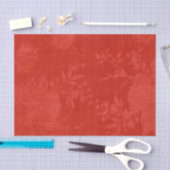 Helderrood op rood bloemmotief tissuepapier (Craft)