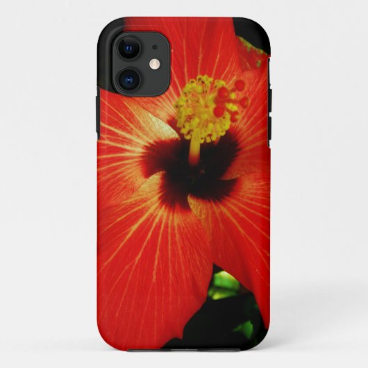 Helderrood Oranje Hibiscus Flower Case-Mate iPhone Case (Achterkant)