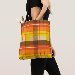 HELDERROOD SINAASAPPEL GEEL BRUINE HERFST PLAID PA DRAAGTAS