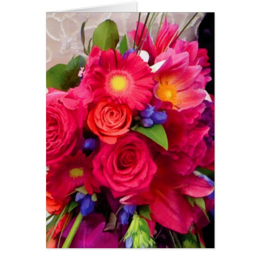 Helderroze bordbriefkaarten (Voorkant)