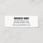 Helderroze, eenvoudige moderne trendy-kortingskaar mini visitekaartje (Achterkant)