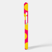 Helderroze en goudpokkendots Case-Mate iPhone case (Achterkant / Links)