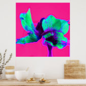 Helderroze en groene Poster afdrukken (Keuken)