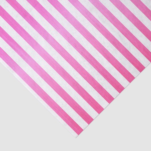 Helderroze en witte strepen tissuepapier (Detail)