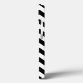 Helderroze flamingo Black en White Zigzag Case-Mate iPhone Case (Achterkant / Links)