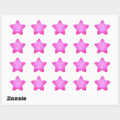 Helderroze glitter mode ster sticker (Vel)