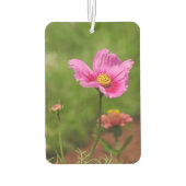 Helderroze kosmos ventilator op groen luchtverfrisser (Achterkant)