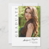 Helderroze kwastje | Modern Photo Afstuderen Kaart (Achterkant)
