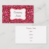 Helderroze luipaard Visitekaartje (Voorkant / Achterkant)