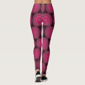Helderroze met gele Mandala Design-Leggings Leggings (Achterkant)