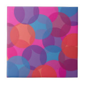 Helderroze, Paars, blauw en Oranje design Tegeltje (Voorkant)