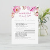 Helderroze pioen Wie kent de bruid beste kaart (Staand voorkant)