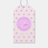 Helderroze pokadots roze witte Label Cadeaulabel (Voorkant)