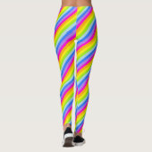 Helderroze regenboogstrips leggings (Achterkant)