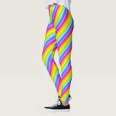Helderroze regenboogstrips leggings (Links)