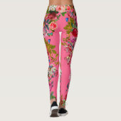Helderroze  Roos Leggings tuin (Achterkant)