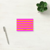 Helderroze Sinaasappels strepen met aangepaste lij Post-it® Notes (Kantoor)