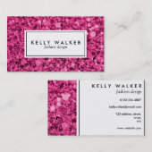 Helderroze visitekaartje (Voorkant / Achterkant)