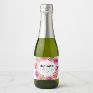 Helderroze Vrijgezellenfeest met grote adem Sparkling Wijnetiket