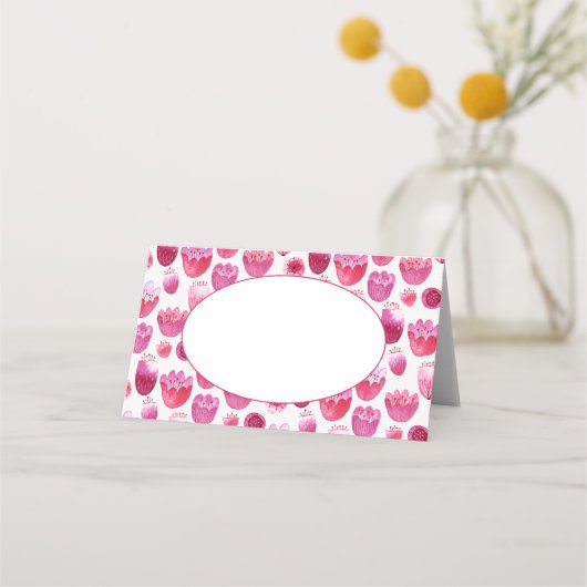 Helderroze Waterverf Blossom Wedding (Voorkant)