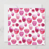 Helderroze Waterverf Blossom Wedding Bedankkaart (Achterkant)