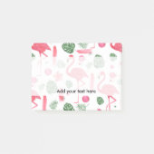 Helderroze waterverf tropische flamingo floral post-it® notes (Voorkant)