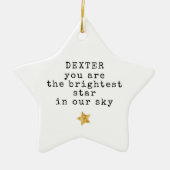 Helderste ster Pet Memorial Keramisch Ornament (Voorkant)