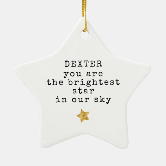 Helderste ster Pet Memorial Keramisch Ornament (Achterkant)