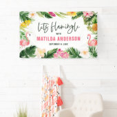 Heldertropische bladpartij spandoek (Insitu)