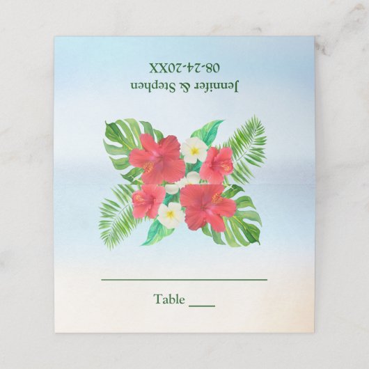 Heldertropische Floral Wedding Table (Buitenkant ongevouwen)