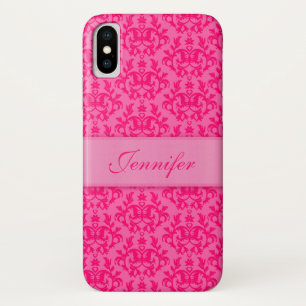 Heldervouw, roze, aangepaste ifoon iPhone x hoesje