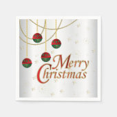 Helderwitte kerst servetten (Voorkant)